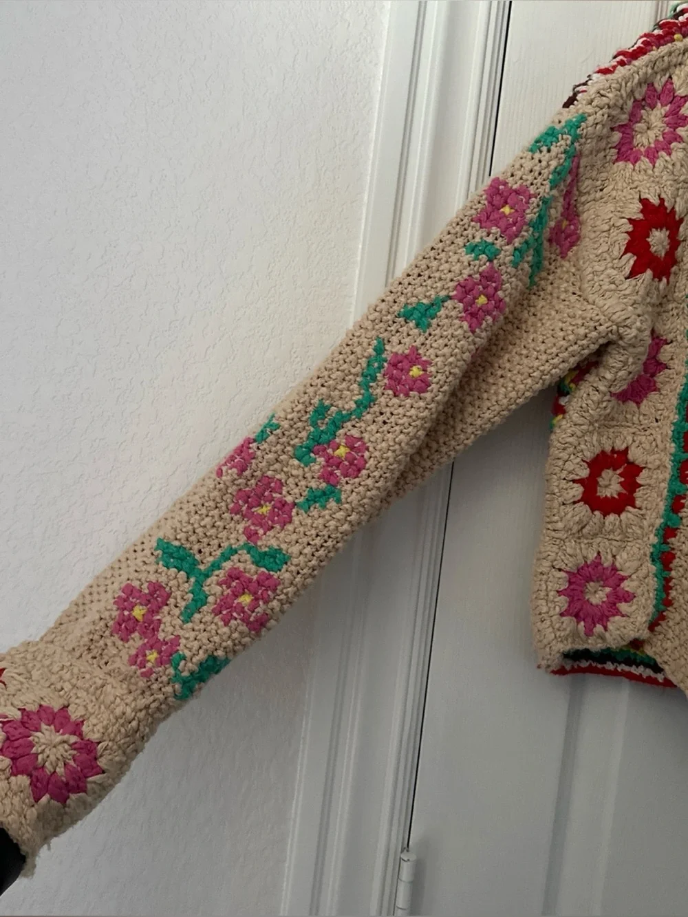 Free people Strawberry Cardi Large